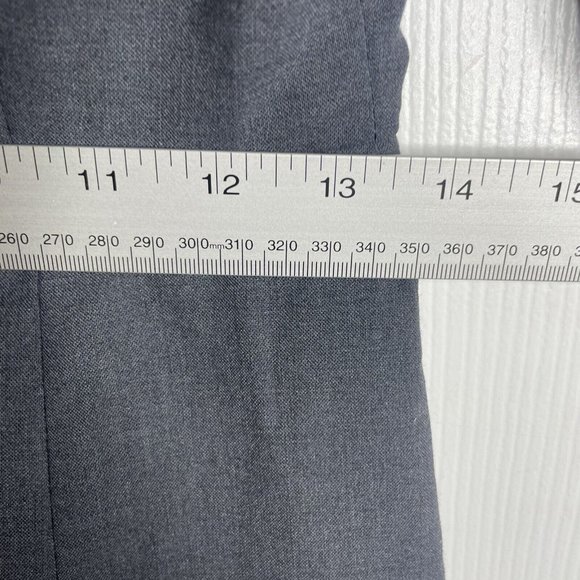 Of Mercer Madison Sheath Dress Womens 0 Half Sleeve Gray Virgin Wool Flaw - Picture 4 of 8